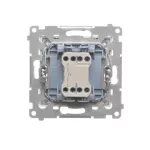 Simon 55 WMDA-08xxxx-143 Przycisk „dzwonek” (moduł) 10 AX, 250 V~, szybkozłącza; Aluminium mat