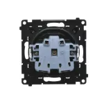 Simon 55 WMDW-001111-149 Gniazdko wtyczkowe bez uziemienia z przesłonami (moduł) 16 A, 250 V~, szybkozłącza; Czarny mat