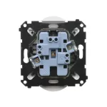 Simon 55 WMDW-00200N-111 Gniazdo wtyczkowe podwójne bez uziemienia z przesłonami (moduł) 16 A, 250 V~, szybkozłącza; Biały mat