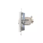 Simon 55 WMDA-P93xx5-111 Gniazdo komputerowe pojedyncze RJ45 kategoria 6, ekranowane z przesłoną przeciwkurzową (moduł); Biały mat