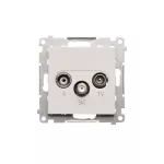 Simon 55 WMDA-021005-114 Gniazdo antenowe R-TV-SAT końcowe/zakończeniowe (moduł). 1x Wejście: 5 MHz÷2,4 GHz; Jasnoszary mat