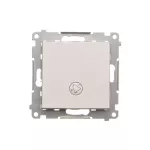 Simon 55 WMDA-09xxxx-143 Przycisk „dzwonek” z podświetleniem LED (moduł) 10 AX, 250 V~, szybkozłącza; Aluminium mat