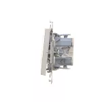 Simon 55 WMDA-09xxxx-143 Przycisk „dzwonek” z podświetleniem LED (moduł) 10 AX, 250 V~, szybkozłącza; Aluminium mat