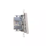 Simon 55 WMDA-09xxxx-143 Przycisk „dzwonek” z podświetleniem LED (moduł) 10 AX, 250 V~, szybkozłącza; Aluminium mat