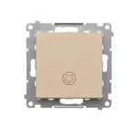 Simon 55 WMDA-09xxxx-144 Przycisk „dzwonek” z podświetleniem LED (moduł) 10 AX, 250 V~, szybkozłącza; Szampański mat