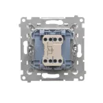 Simon 55 WMDA-09xxxx-144 Przycisk „dzwonek” z podświetleniem LED (moduł) 10 AX, 250 V~, szybkozłącza; Szampański mat