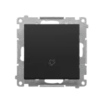 Simon 55 WMDA-09xxxx-149 Przycisk „dzwonek” z podświetleniem LED (moduł) 10 AX, 250 V~, szybkozłącza; Czarny mat