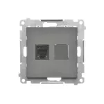 Simon 55 WMDA-P91xx4-116 Gniazdo telefoniczne pojedyncze RJ12 (moduł); Grafitowy mat