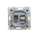 Simon 55 WMDA-P91xx4-116 Gniazdo telefoniczne pojedyncze RJ12 (moduł); Grafitowy mat