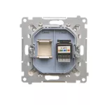 Simon 55 WMDA-P91xx4-144 Gniazdo telefoniczne pojedyncze RJ12 (moduł); Szampański mat