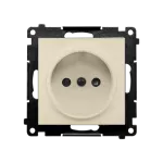 Simon 55 WMDW-001111-144 Gniazdko wtyczkowe bez uziemienia z przesłonami (moduł) 16 A, 250 V~, szybkozłącza; Szampański mat