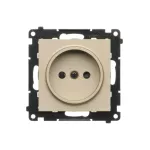 Simon 55 WMDW-001111-144 Gniazdko wtyczkowe bez uziemienia z przesłonami (moduł) 16 A, 250 V~, szybkozłącza; Szampański mat
