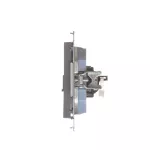 Simon 55 WMDA-P91xx5-116 Gniazdo komputerowe pojedyncze RJ45 kategoria 6, z przesłoną przeciwkurzową (moduł); Grafitowy mat