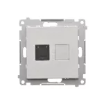 Simon 55 WMDA-P91xx5-143 Gniazdo komputerowe pojedyncze RJ45 kategoria 6, z przesłoną przeciwkurzową (moduł); Aluminium mat