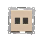 Simon 55 WMDA-P92xx4-144 Gniazdo telefoniczne podwójne RJ12 (moduł); Szampański mat