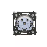 Simon 55 WMDW-001111-114 Gniazdko wtyczkowe bez uziemienia z przesłonami (moduł) 16 A, 250 V~, szybkozłącza; Jasnoszary mat