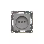 Simon 55 WMDW-001111-116 Gniazdko wtyczkowe bez uziemienia z przesłonami (moduł) 16 A, 250 V~, szybkozłącza; Grafitowy mat