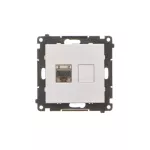 Simon 55 WMDA-P93xx5-143 Gniazdo komputerowe pojedyncze RJ45 kategoria 6, ekranowane z przesłoną przeciwkurzową (moduł); Aluminium mat