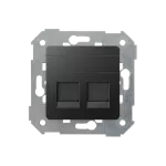 Simon 82 W8-2006-38XXX-XXXX Pokrywa 2x gniazdo RJ45, płaska z żaluzjami (moduł); grafit