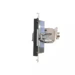 Simon 55 WMDA-P93xx5-149 Gniazdo komputerowe pojedyncze RJ45 kategoria 6, ekranowane z przesłoną przeciwkurzową (moduł); Czarny mat