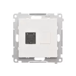 Simon 55 WMDA-P91xx5-111 Gniazdo komputerowe pojedyncze RJ45 kategoria 6, z przesłoną przeciwkurzową (moduł); Biały mat