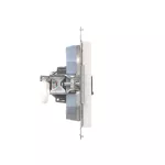 Simon 55 WMDA-P91xx5-111 Gniazdo komputerowe pojedyncze RJ45 kategoria 6, z przesłoną przeciwkurzową (moduł); Biały mat