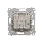 Simon 55 WMDA-021007-144 Gniazdo antenowe satelitarne podwójne SAT-SAT-RTV (moduł). 2x Wejście: 5 MHz÷2,4 GHz; Szampański mat