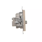 Simon 55 WMDA-021006-144 Gniazdo antenowe R-TV-SAT przelotowe 7 dB (moduł). 1x Wejście: 5 MHz÷2,4 GHz; Szampański mat