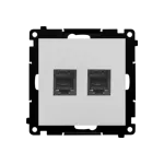 Simon 55 WMDA-P92xx4-143 Gniazdo telefoniczne podwójne RJ12 (moduł); Aluminium mat