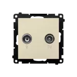 Simon 55 WMDA-021003-144 Gniazdo antenowe R-TV zakończeniowe 10 dB do gniazd przelotowych (moduł). 1x Wejście: 5÷862 MHz; Szampański mat