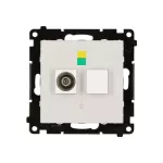 Simon 55 WMDE-013000-114 Gniazdo ekwipotencjalne pojedyncze (moduł); Jasnoszary mat