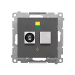 Simon 55 WMDE-013000-116 Gniazdo ekwipotencjalne pojedyncze (moduł); Grafitowy mat