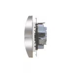 Simon 55 WMDW-00210N-143 Gniazdo wtyczkowe podwójne z uziemieniem z przesłonami (moduł) 16 A, 250 V~, szybkozłącza; Aluminium mat