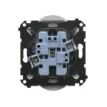 Simon 55 WMDW-00210N-144 Gniazdo wtyczkowe podwójne z uziemieniem z przesłonami (moduł) 16 A, 250 V~, szybkozłącza; Szampański mat