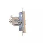 Simon 55 WMDA-P93xx5-144 Gniazdo komputerowe pojedyncze RJ45 kategoria 6, ekranowane z przesłoną przeciwkurzową (moduł); Szampański mat