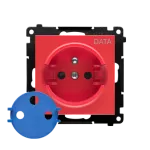 Simon 55 WMDW-TGD1CZ-122 Gniazdo DATA z kluczem uprawniającym (moduł) 16 A, 250 V~, szybkozłącza; Czerwony