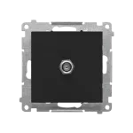 Simon 55 WMDA-10xxxx-149 Gniazdo antenowe typu „F” pojedyncze (moduł). Do instalacji indywidualnych; Czarny mat