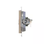 Simon 55 WMDA-P91xx5-144 Gniazdo komputerowe pojedyncze RJ45 kategoria 6, z przesłoną przeciwkurzową (moduł); Szampański mat