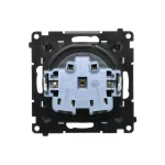 Simon 55 WMDW-50122x-116A Gniazdo wtyczkowe do wersji IP44 bez uszczelki (moduł) 16 A, 250 V~, szybkozłącza. Klapka transparentna; Grafitowy mat