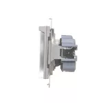 Simon 55 WMDW-50122x-143A Gniazdo wtyczkowe do wersji IP44 bez uszczelki (moduł) 16 A, 250 V~, szybkozłącza. Klapka transparentna; Aluminium mat