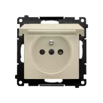 Simon 55 WMDW-50122x-144 Gniazdo wtyczkowe do wersji IP44 bez uszczelki (moduł) 16 A, 250 V~, szybkozłącza. Klapka w kolorze pokrywy; Szampański mat