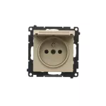 Simon 55 WMDW-50122x-144 Gniazdo wtyczkowe do wersji IP44 bez uszczelki (moduł) 16 A, 250 V~, szybkozłącza. Klapka w kolorze pokrywy; Szampański mat