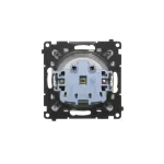 Simon 55 WMDW-50122x-144 Gniazdo wtyczkowe do wersji IP44 bez uszczelki (moduł) 16 A, 250 V~, szybkozłącza. Klapka w kolorze pokrywy; Szampański mat