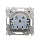 Simon 55 WMDW-50122x-144A Gniazdo wtyczkowe do wersji IP44 bez uszczelki (moduł) 16 A, 250 V~, szybkozłącza. Klapka transparentna; Szampański mat