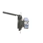 Simon 55 WMDW-50122x-149 Gniazdo wtyczkowe do wersji IP44 bez uszczelki (moduł) 16 A, 250 V~, szybkozłącza. Klapka w kolorze pokrywy; Czarny mat