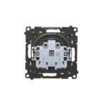 Simon 55 WMDW-50122x-149A Gniazdo wtyczkowe do wersji IP44 bez uszczelki (moduł) 16 A, 250 V~, szybkozłącza. Klapka transparentna; Czarny mat