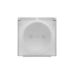 Simon 55 WMDW-P0121x-111A Pokrywa gniazda wtyczkowego pojedynczego z klapką transparentą do: SGZ1CM, SGZ1M; Biały mat