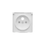 Simon 55 WMDW-P0121x-111A Pokrywa gniazda wtyczkowego pojedynczego z klapką transparentą do: SGZ1CM, SGZ1M; Biały mat