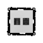 Simon 55 WMDA-P96xx7-143 Gniazdo HDMI + RJ45 kat.6. (moduł); Aluminium mat