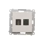 Simon 55 WMDA-P96xx7-143 Gniazdo HDMI + RJ45 kat.6. (moduł); Aluminium mat